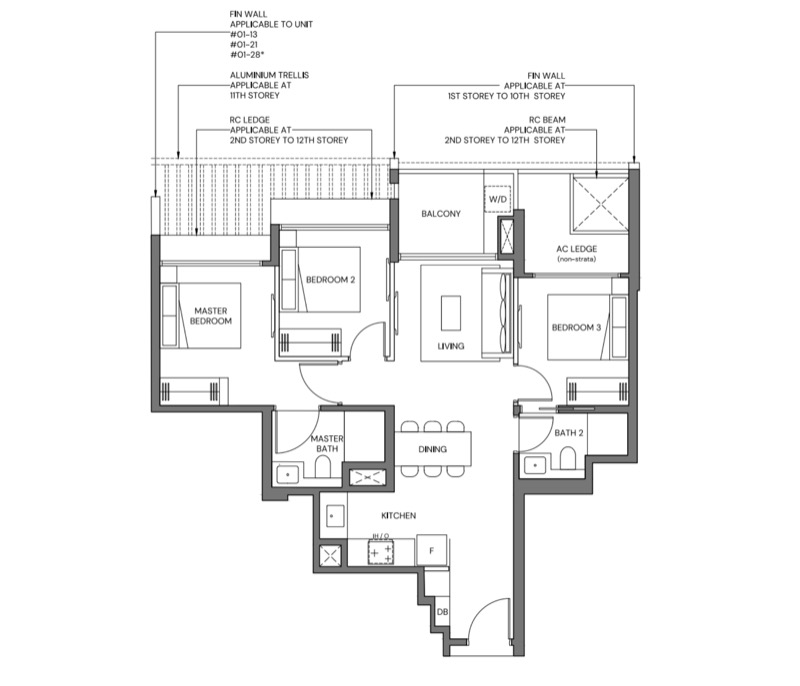 Canberra Crescent 3 Bedroom Floor Plan